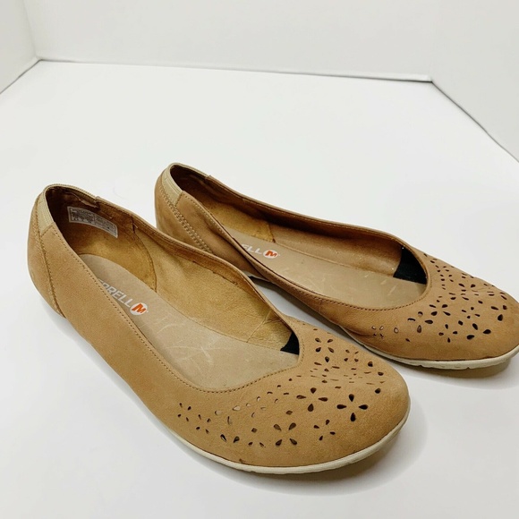 Merrell Shoes - Merrell Brown Sugar Perforated Leather Ballet Flat